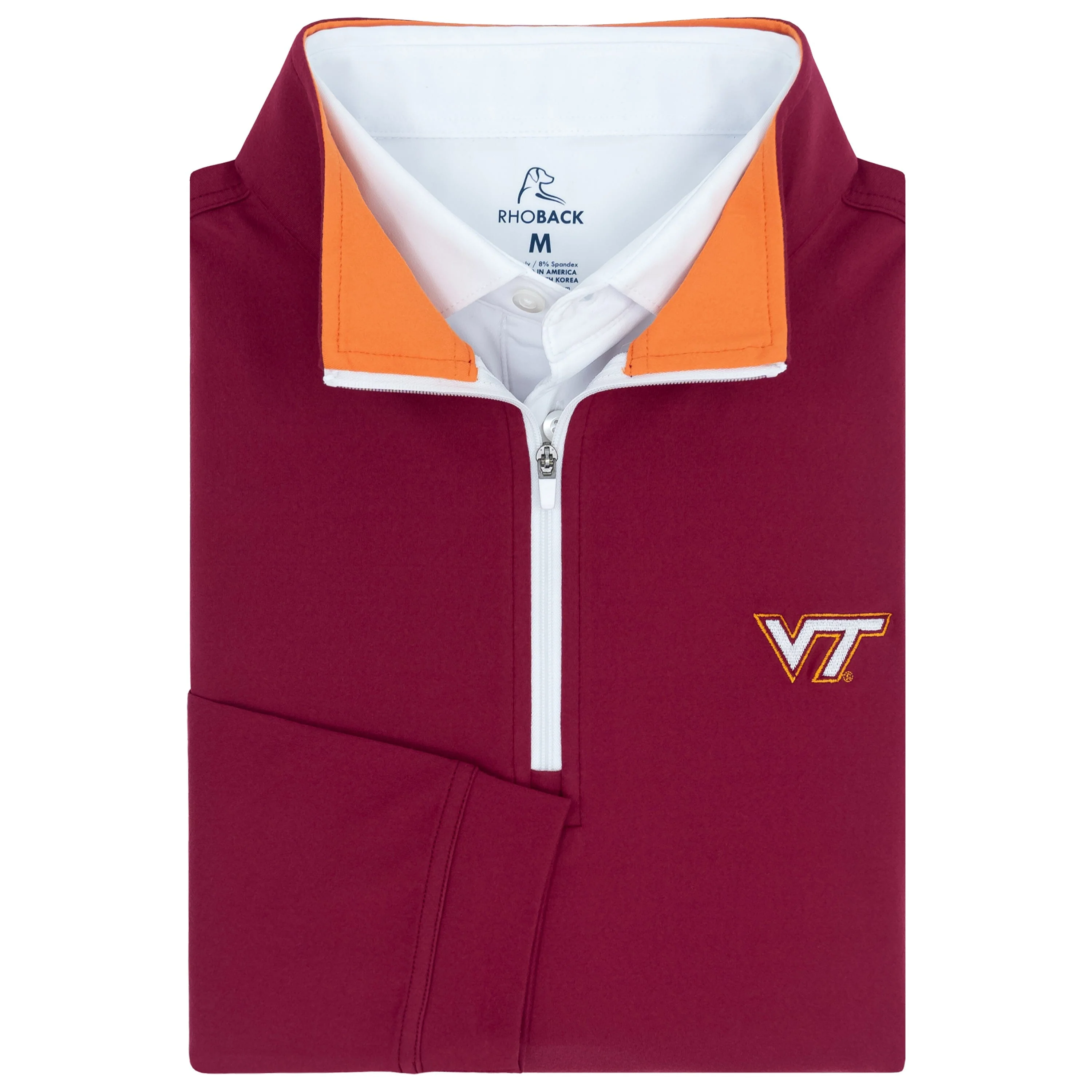 Solid Collegiate Q-Zip - Virginia Tech