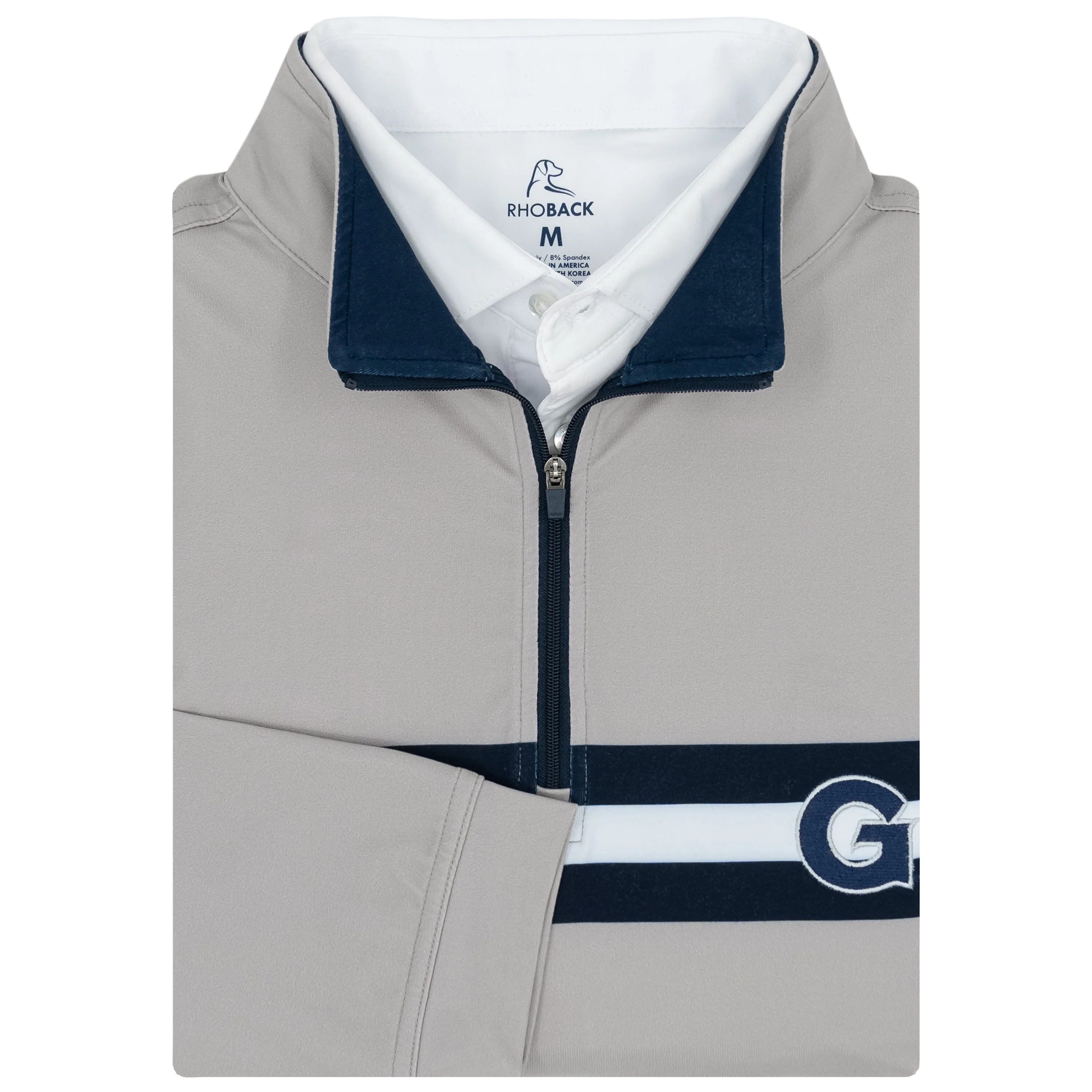 Georgetown Jersey Stripe Collegiate Q-Zip