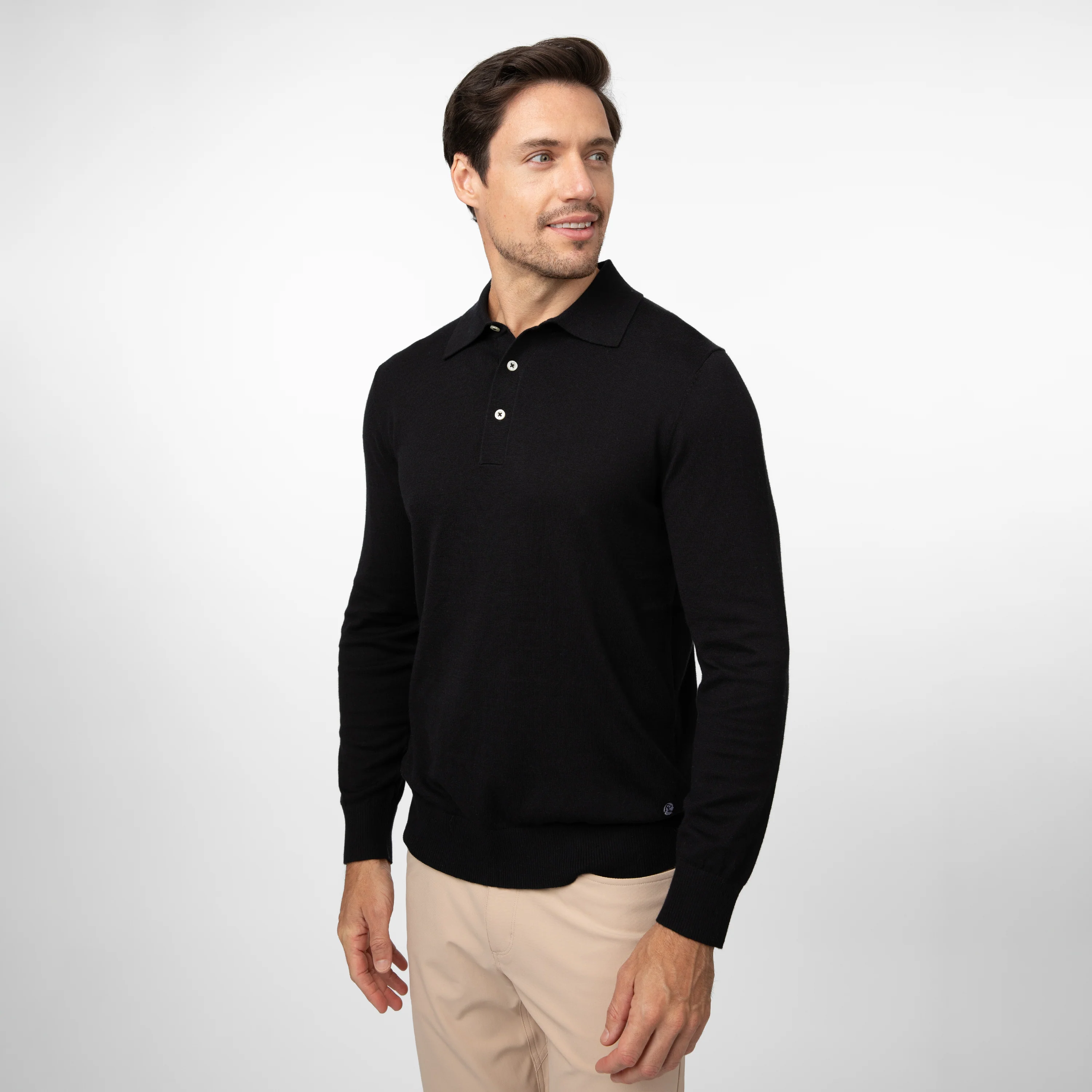 Harbor Stretch Long Sleeve Sweater Polo