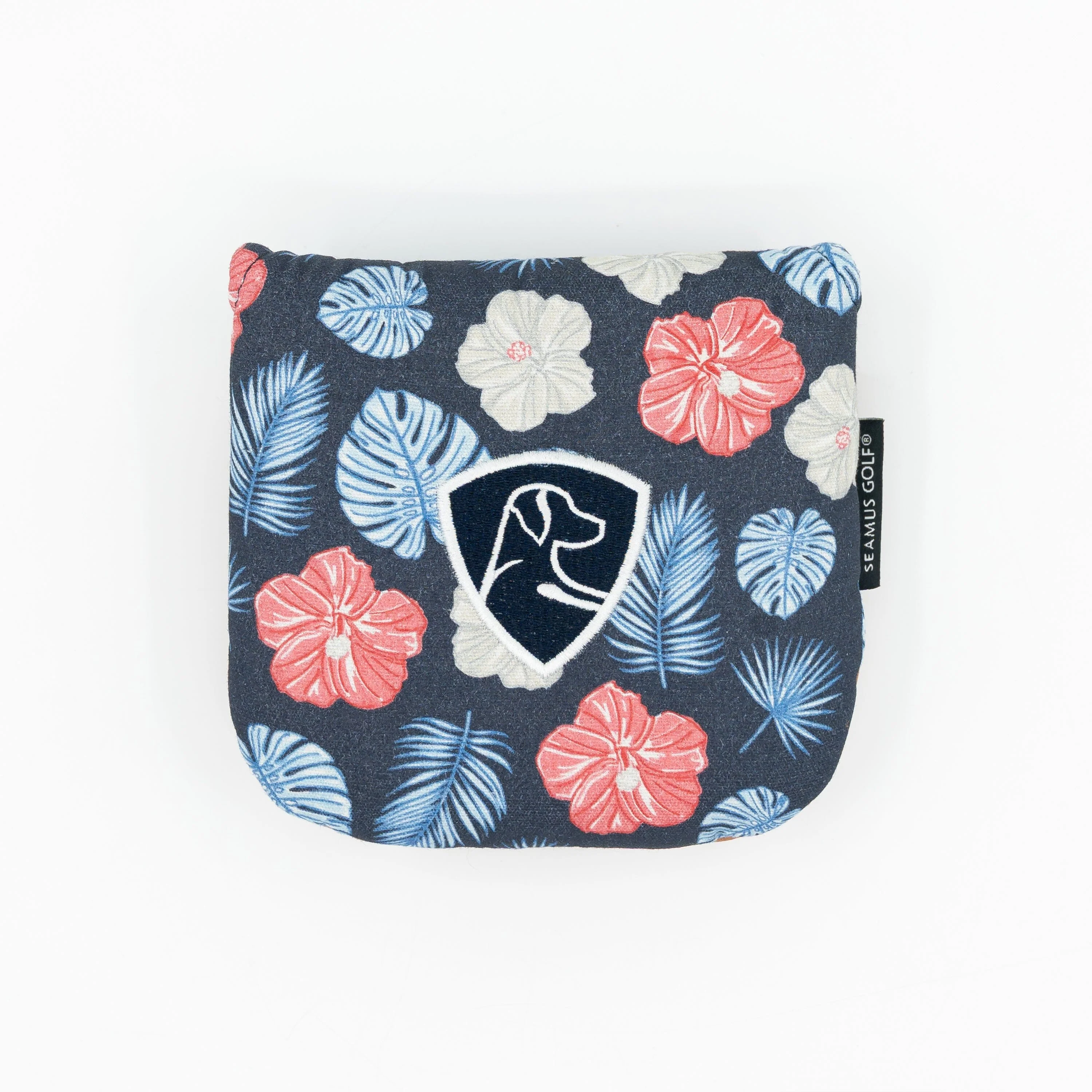 The Red, White & Hibiscus Mallet Putter Cover